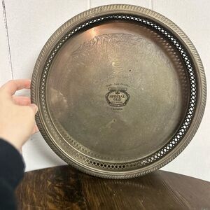 Vintage Hiram Walker Special Old Rye Whiskey Steel Serving Tray